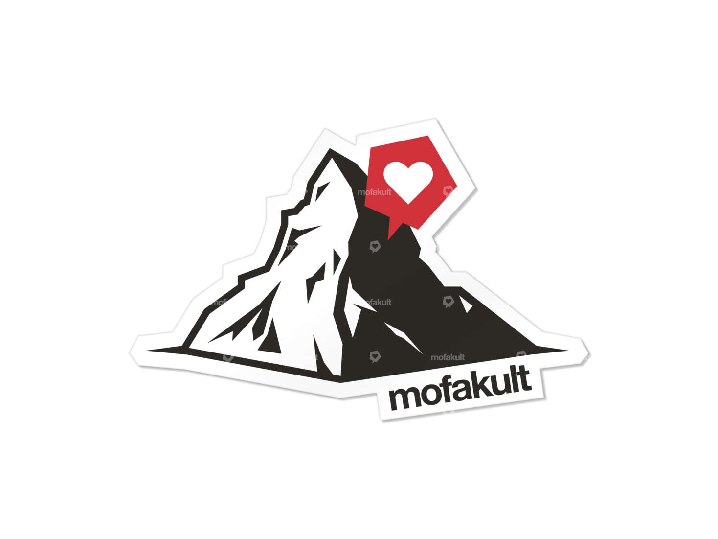 Autocollant "mofakult Matterhorn" 75 x 49 mm Carousel Image 1