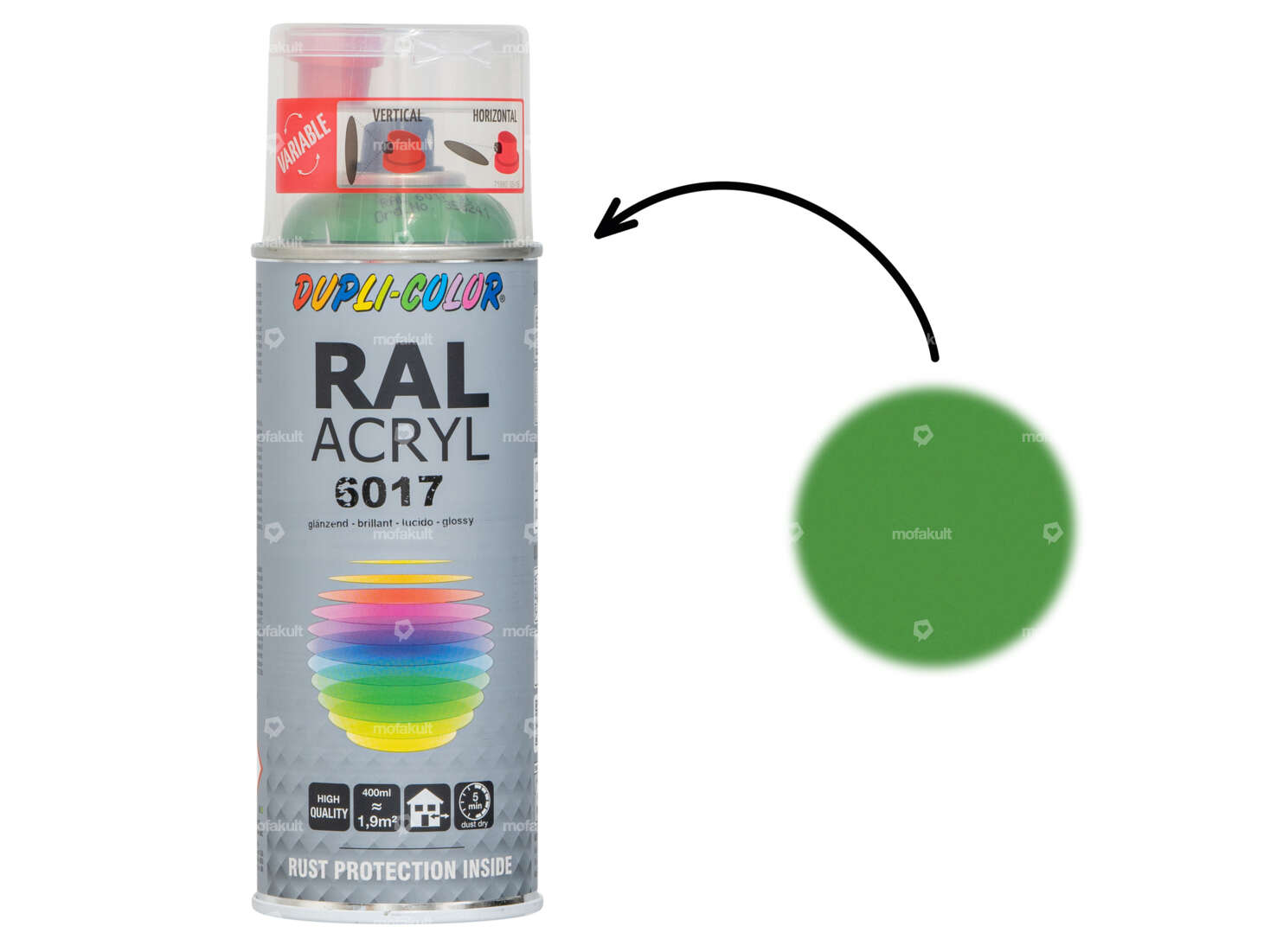 DUPLI-COLOR Acryllack RAL 6017 grün glänzend 400 ml Carousel Image 1