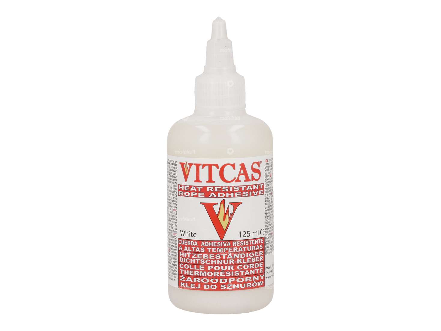 VITCAS adesivo termoresistente bianco 125 ml Carousel Image 1