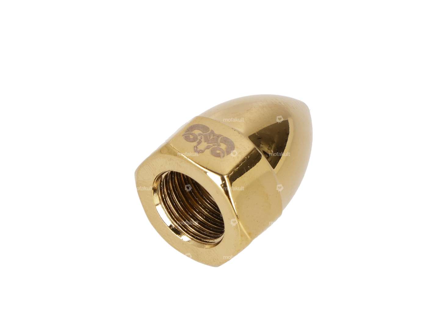 66HEROES Bullit M10x1 dado a punta (dado ruota) oro Inox Carousel Image 2