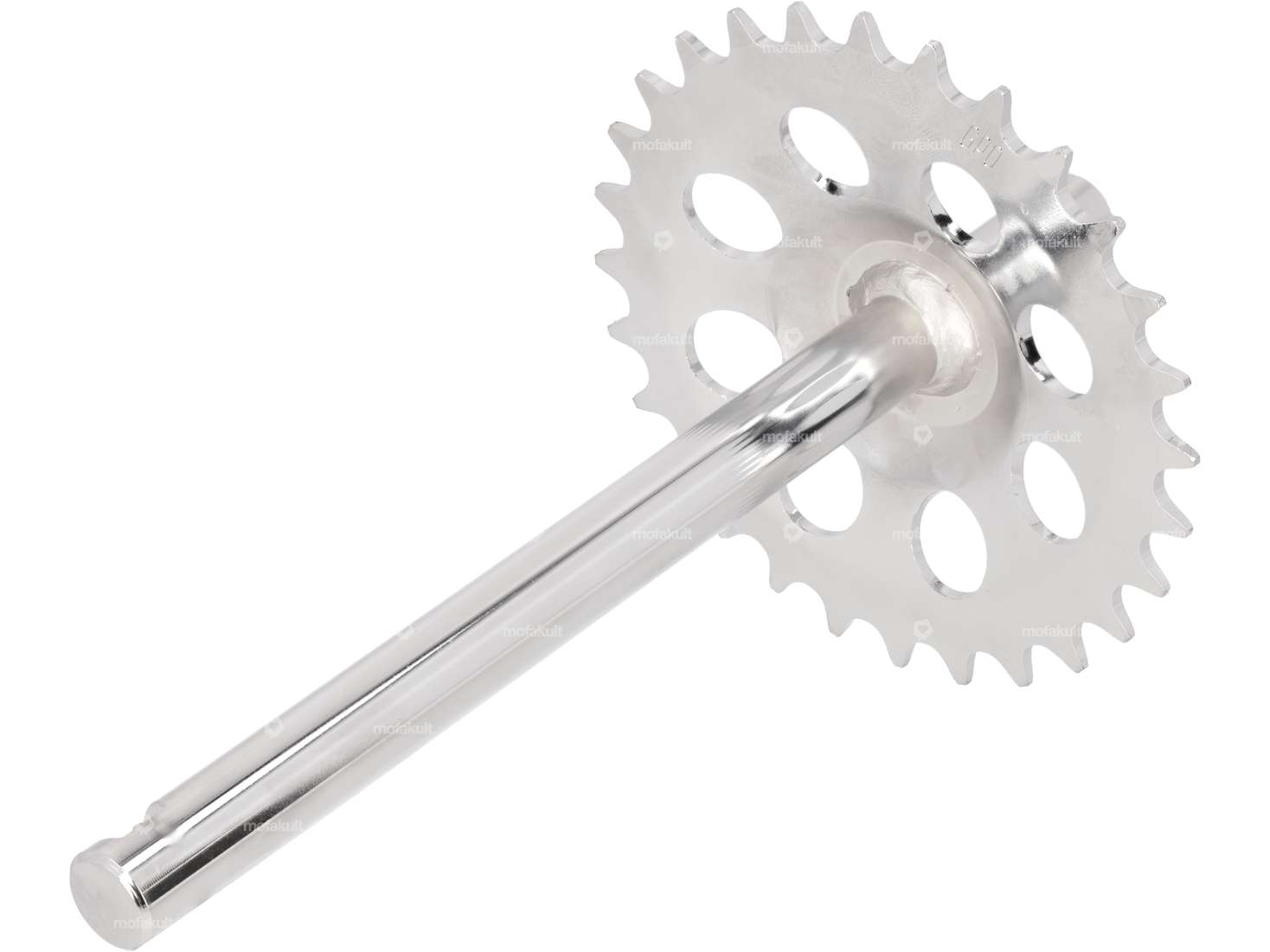 GPO Pédalier 28 dents chrome | Puch Maxi S, N Carousel Image 2