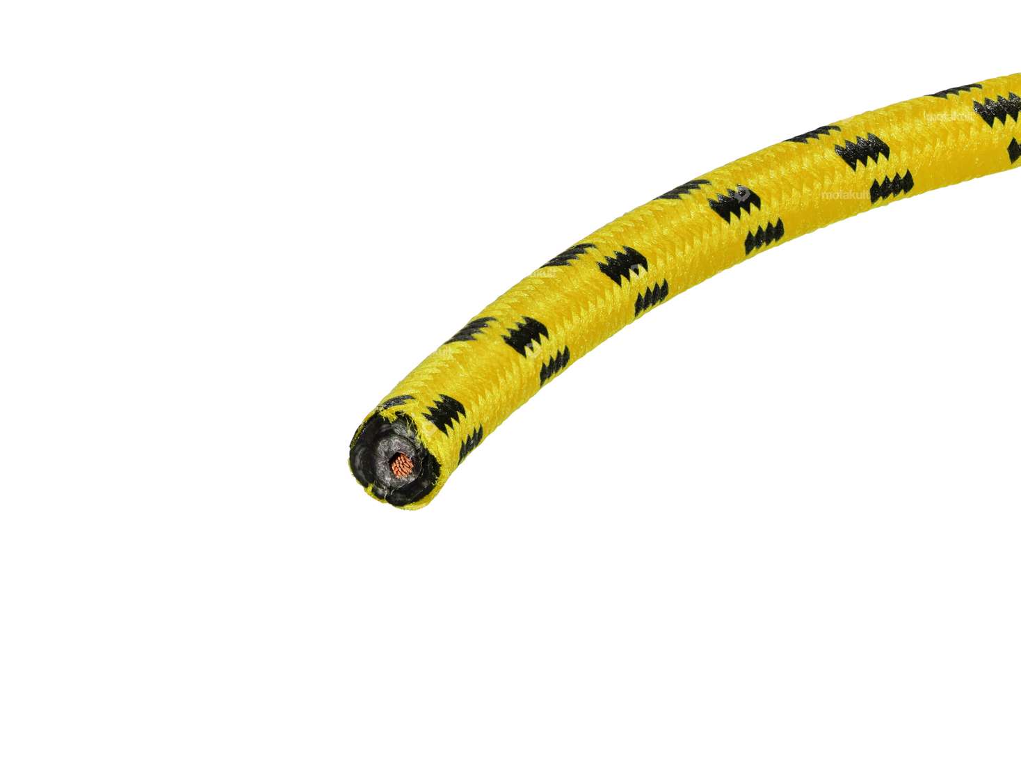 Ignition cable Ø 7 x 500 mm textile yellow / black Carousel Image 2