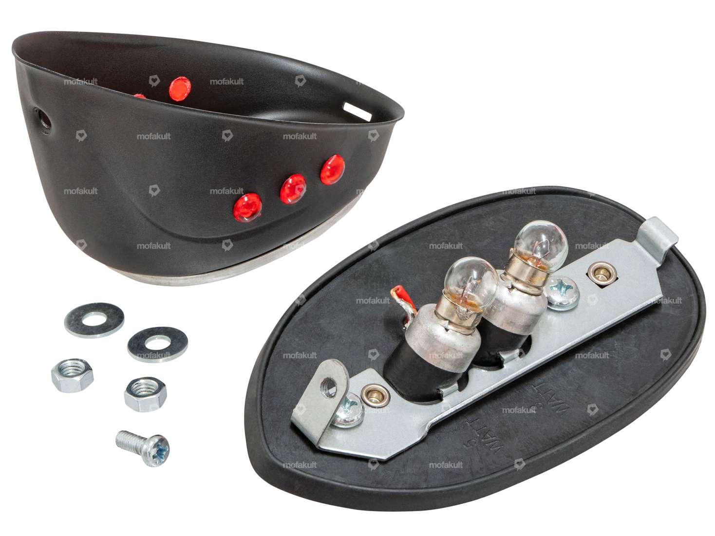 GPO Rücklicht mit Unterlage schwarz Carousel Image 3