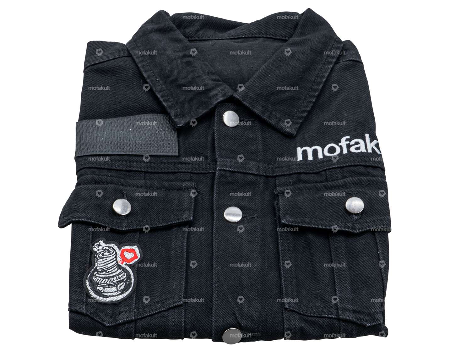 mk-Merch Gilet en jean noir (S - XXL) Carousel Image 3