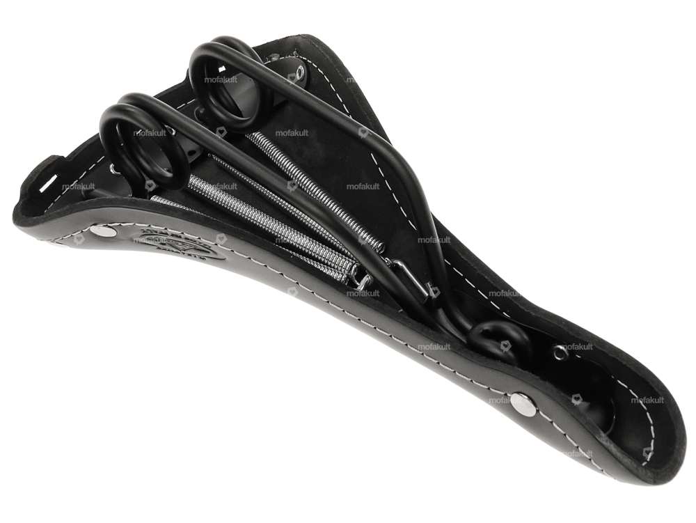 Selle cuir vintage noir Carousel Image 6