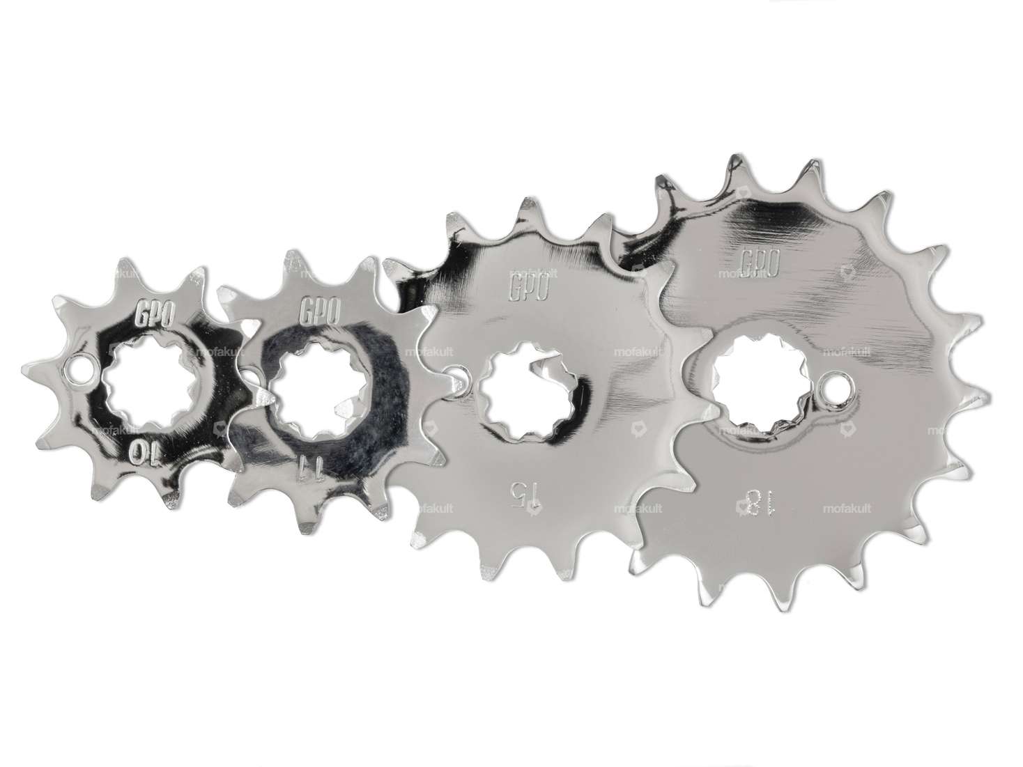 GPO sprocket 9 - 18 teeth (wide) Chrome | Puch Carousel Image 1