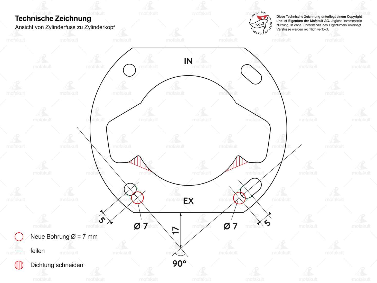 Kit de cylindres Athena 45 mm, pièces de montage incluses | Sachs (504), 505, 508 Carousel Image 5