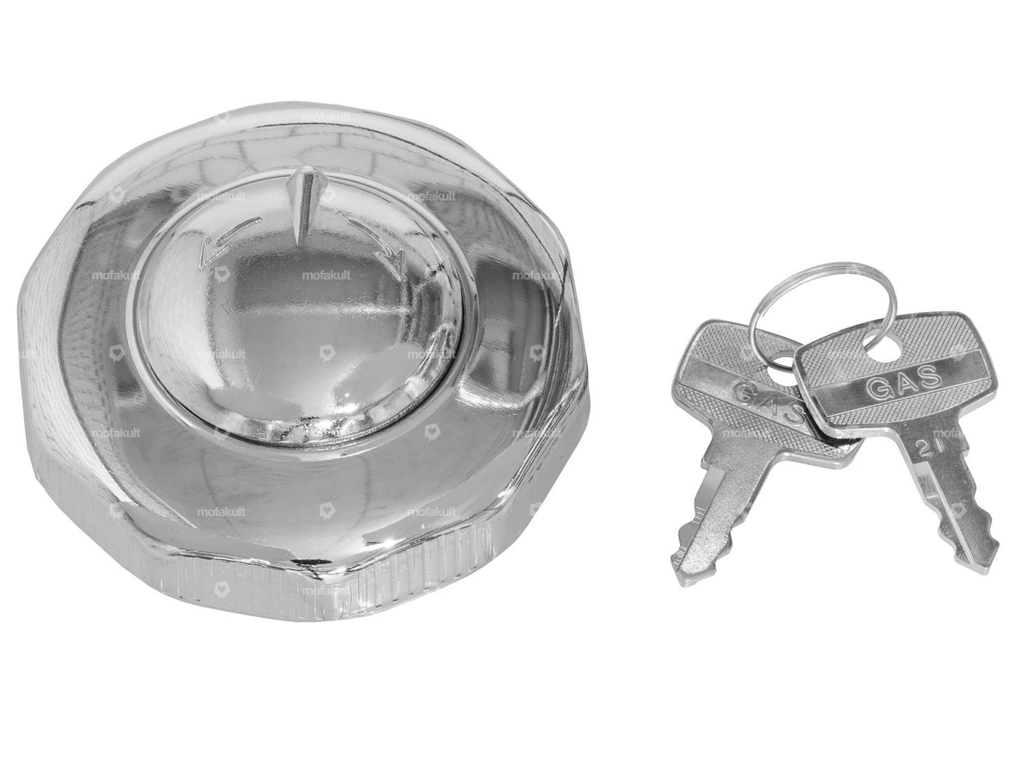 Tank cap 40 mm bayonet lockable chrome Carousel Image 1