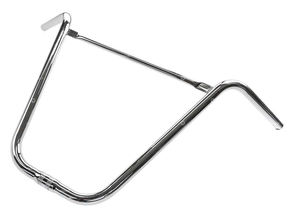 Attacco manubrio 40 cm curvo con puntone cromato Carousel Image 2