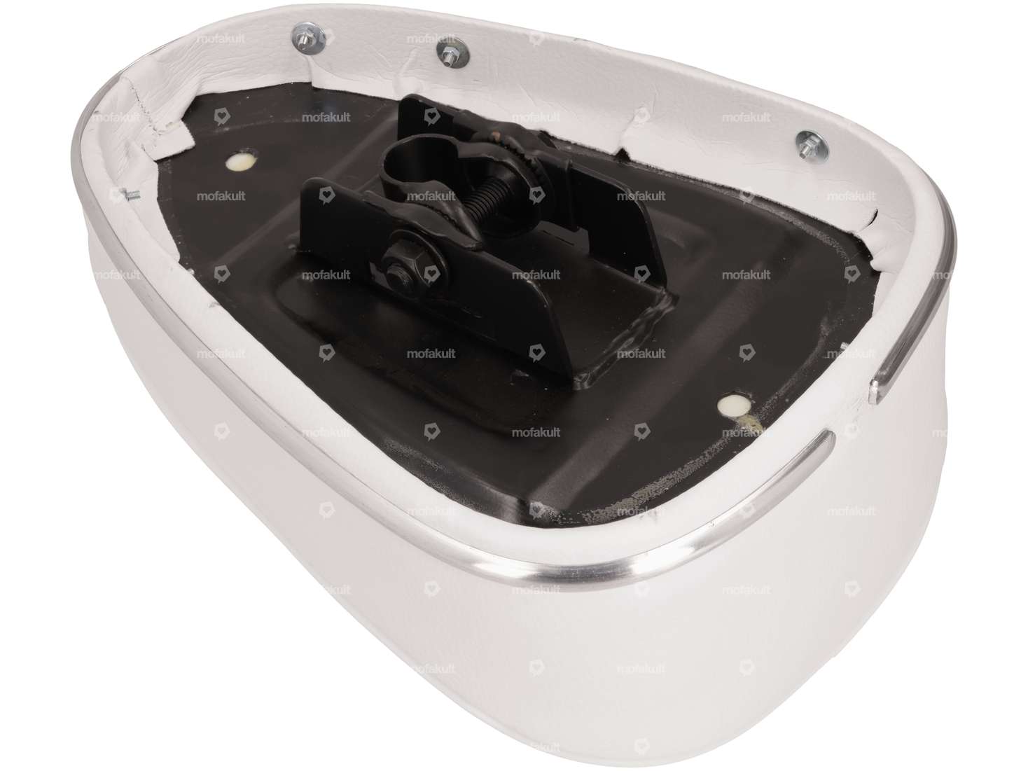 Sedile per ciclomotore bianco Carousel Image 2