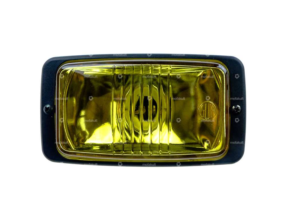 GUIA square headlight (yellow glass) Carousel Image 2