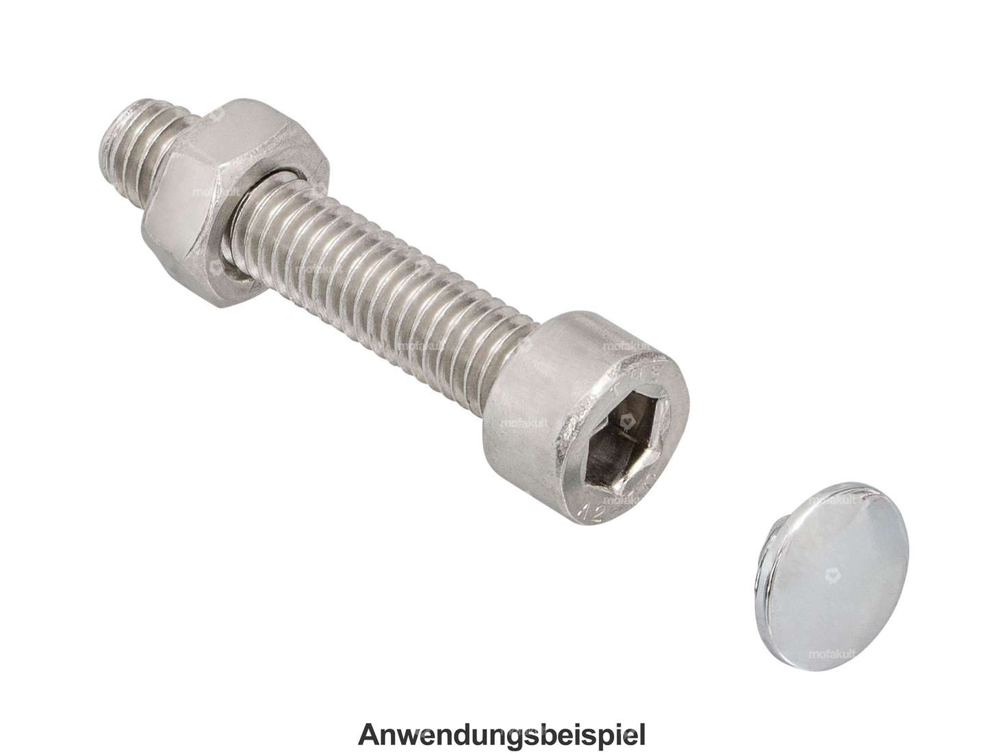 Coperchio per esagono incassato M8 cromo Carousel Image 3