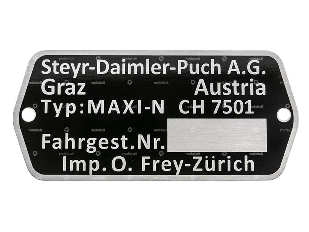 Typenschild CH7501 | Puch Maxi N Carousel Image 1