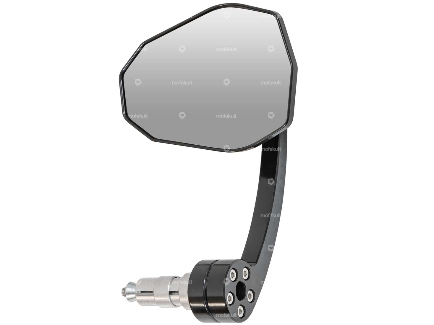 Rétroviseur HIGHSIDER CNC "Evo" carré, version enfichable, noir Carousel Image 1