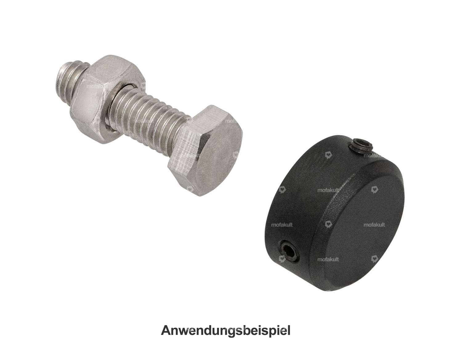 66HEROES Coperchio esagonale M8 alluminio anodizzato nero Carousel Image 3