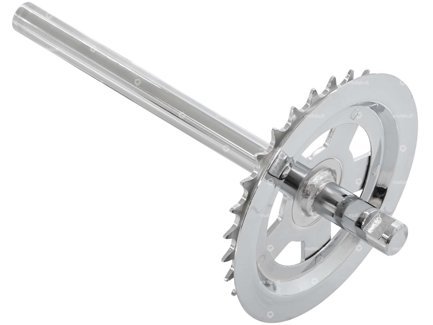 GPO pedal axle 28 T. keyway chrome | Piaggio Ciao Carousel Image 1