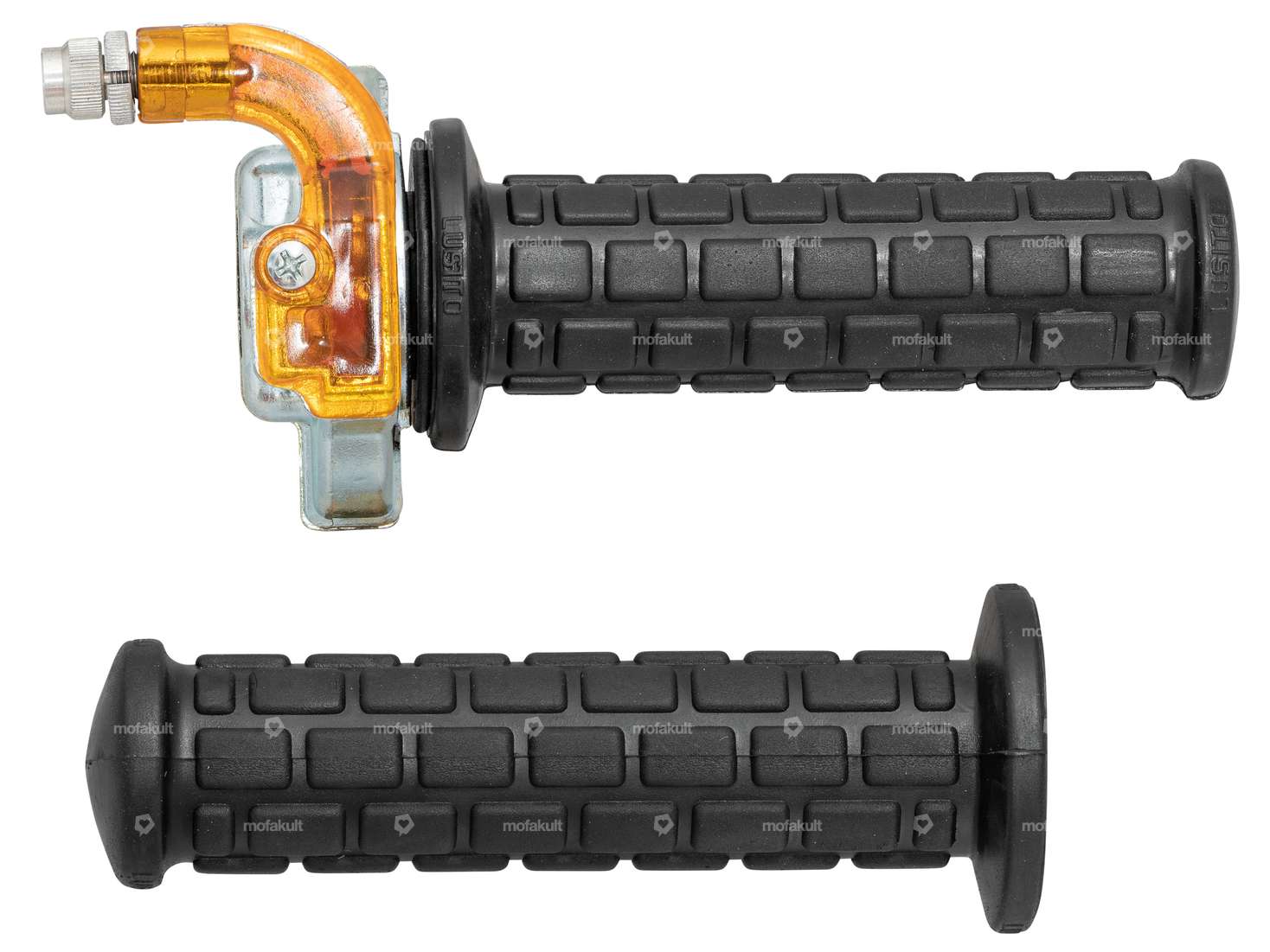 Lusito throttle twist grip corto argento / arancione Carousel Image 1