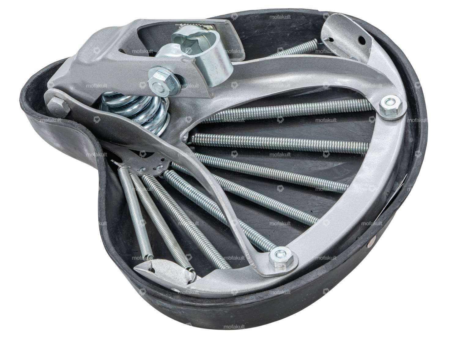 Sella "Oldtimer" a molla in gomma nera Carousel Image 2