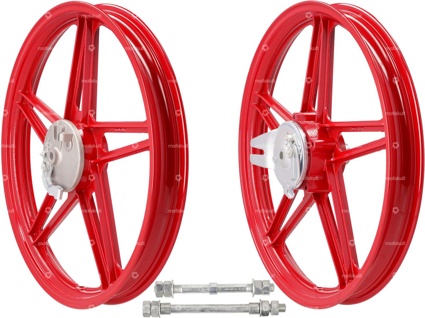 Set di ruote 17" rosso fuso (5 raggi) | Peugeot 103 Carousel Image 1