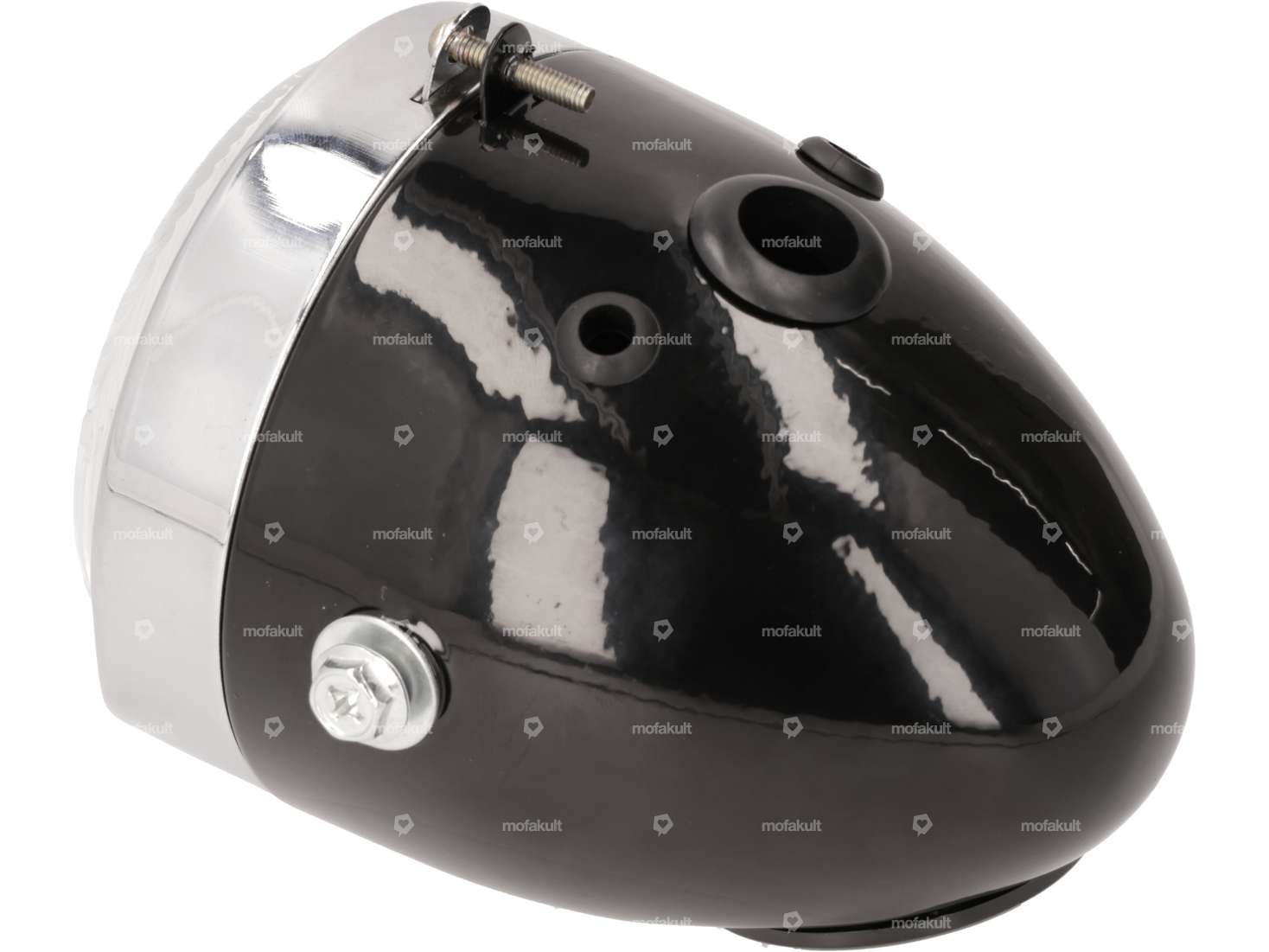 Eierlampe Ø 103 mm schwarz (seitliche Bef.) Budget Carousel Image 3