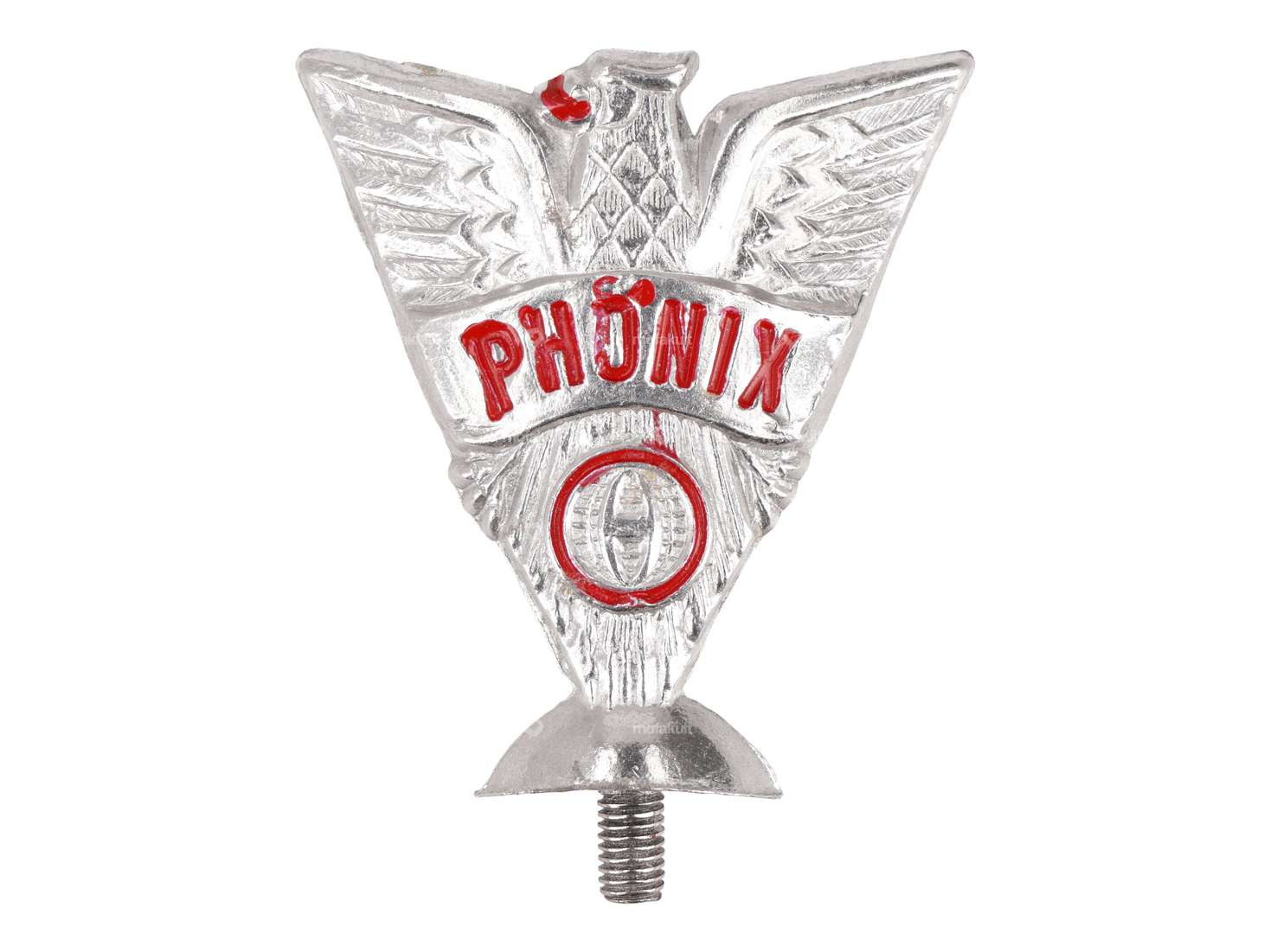 Schutzblech Zierfigur «Phönix» silber / rot NOS Carousel Image 1