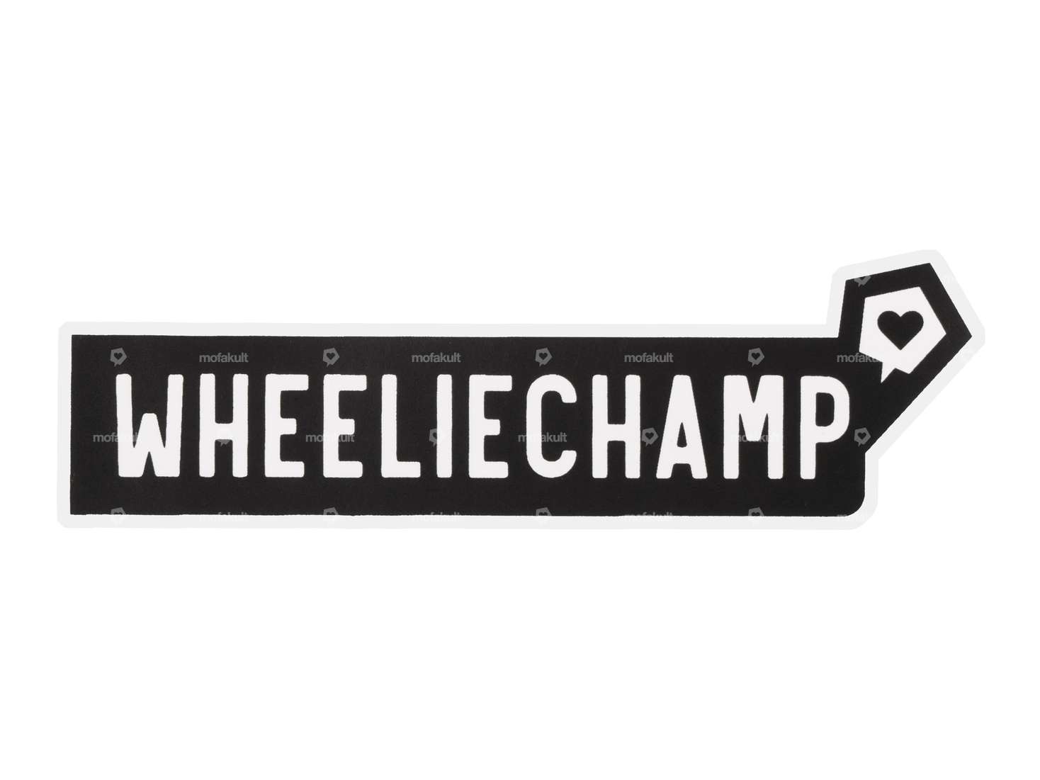 mk-Merch autocollant "WHEELIECHAMP" 25 x 100 mm Carousel Image 1