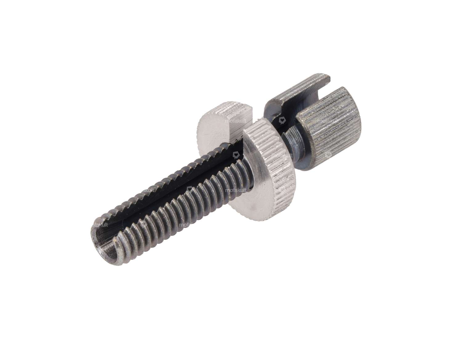 Vis de réglage M8x45 mm Contre-écrou moleté Carousel Image 1