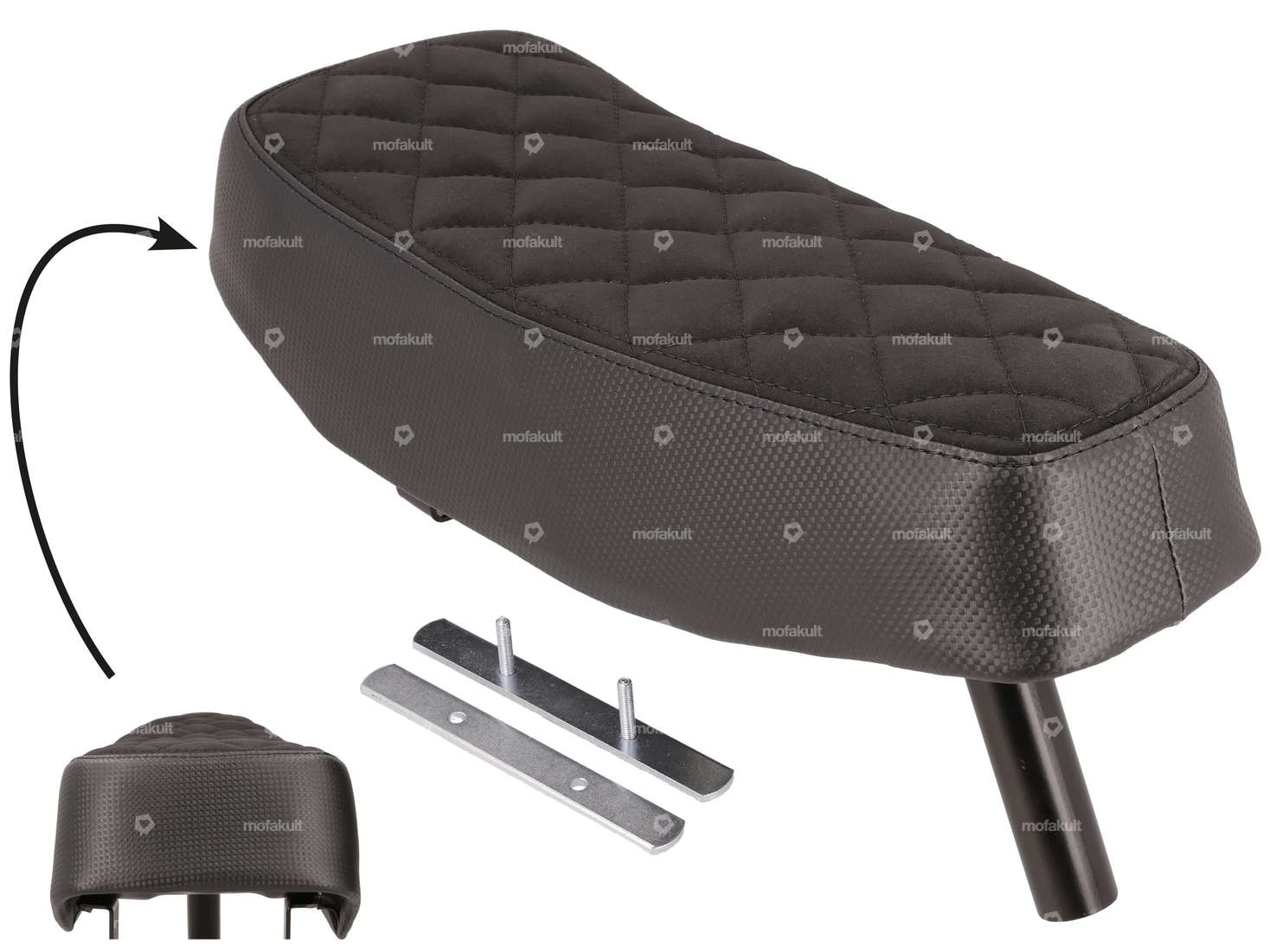 Seat long checkered black | Puch Maxi Carousel Image 1