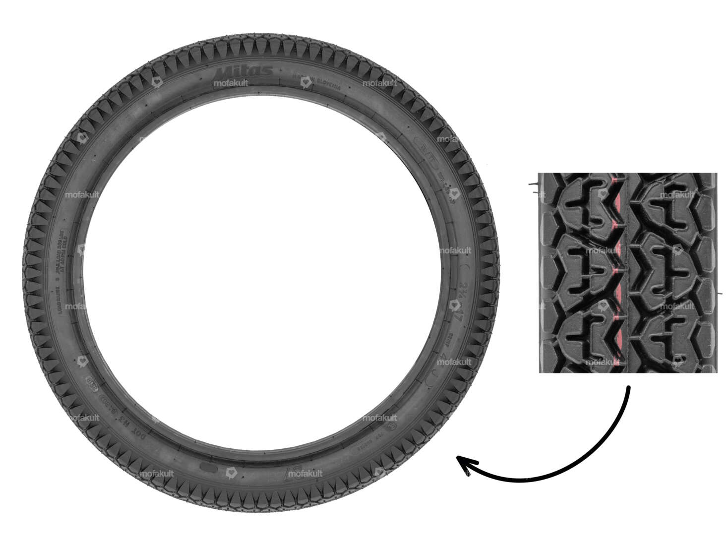 Pneus Mitas 2.75 x 17" B7 Allround Carousel Image 1