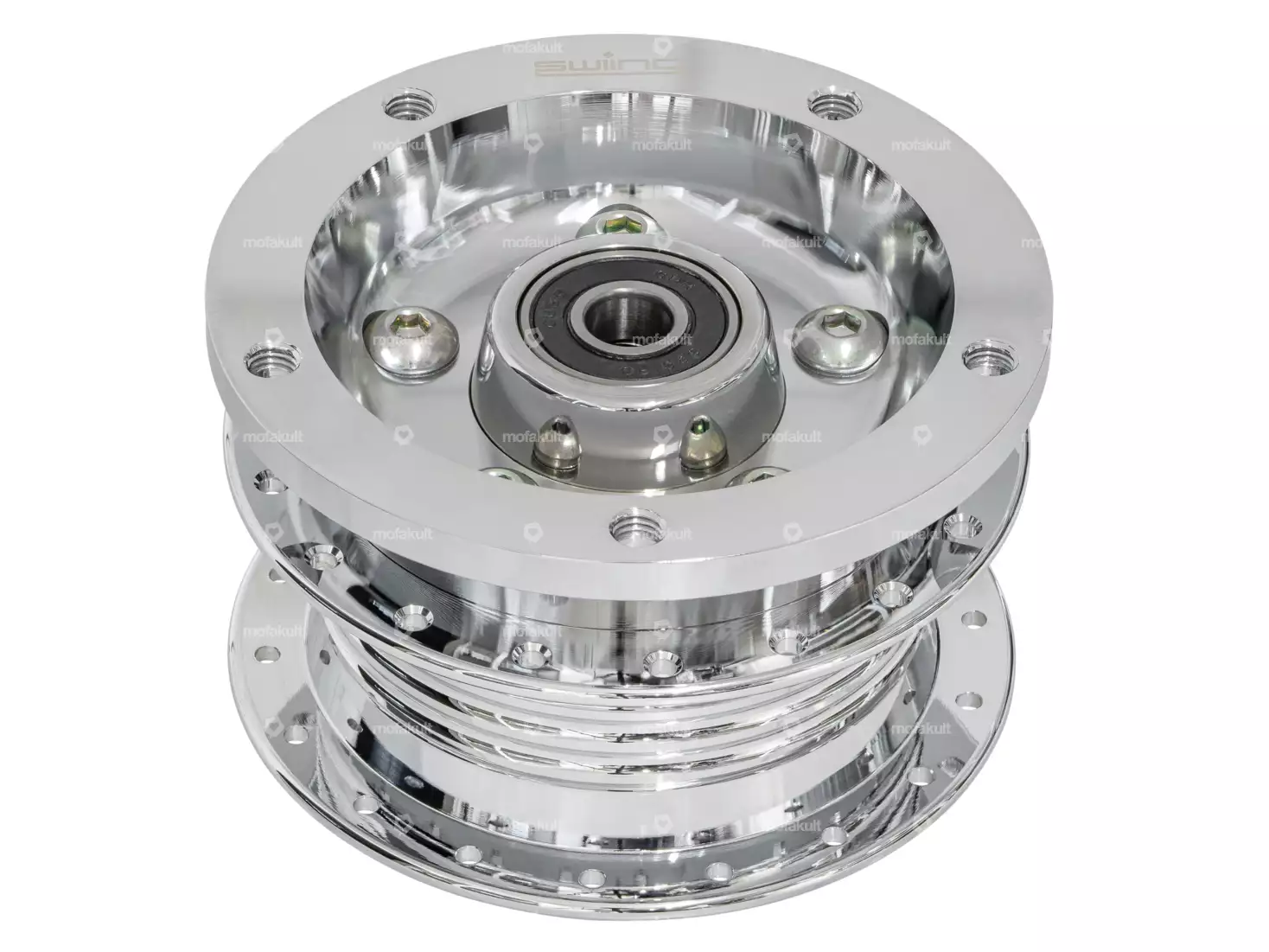swiing wheel hub spoke rim with disc brake chrome | mofakult