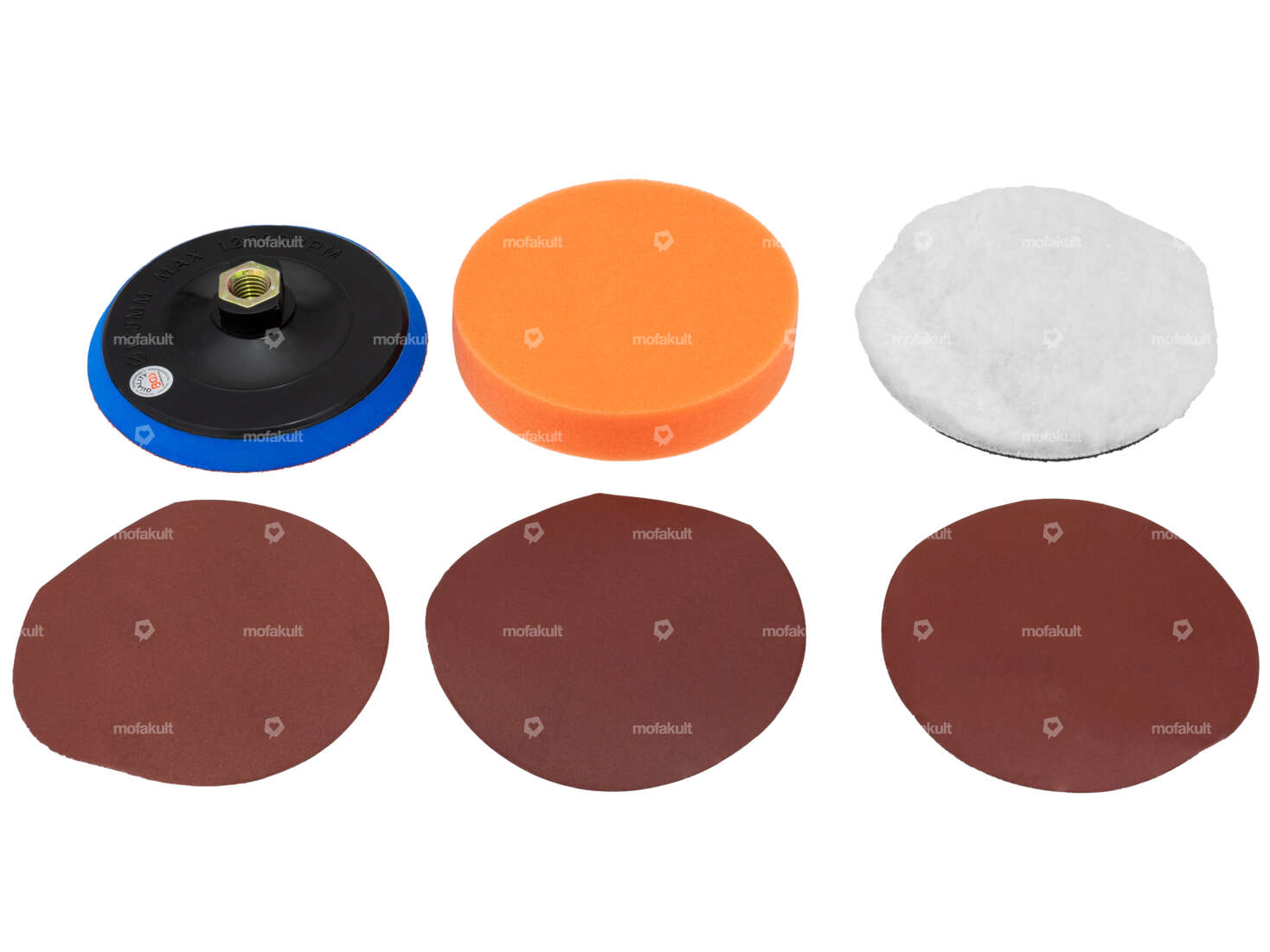 BGS Set di dischi per smerigliatura e lucidatura Ø 125 mm Carousel Image 1