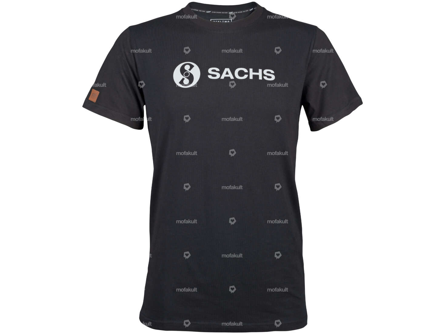 mk-Merch T-Shirt "Sachs" (XS) Man Black Carousel Image 1
