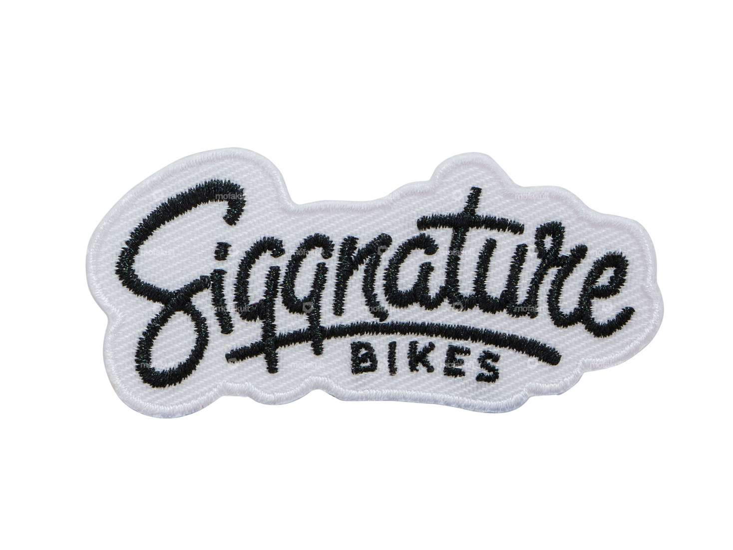 Toppa Siggnature "Siggnature Bikes" 70 x 33 mm bianco Carousel Image 1