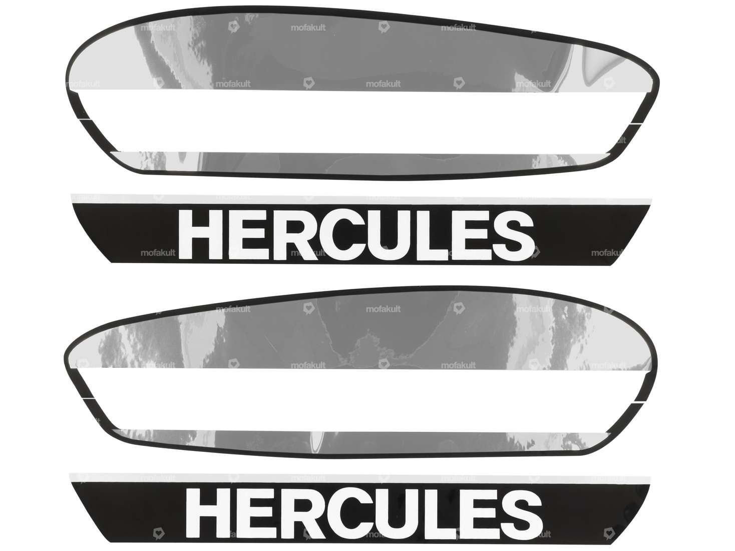 Hercules" tank sticker black / chrome Carousel Image 1