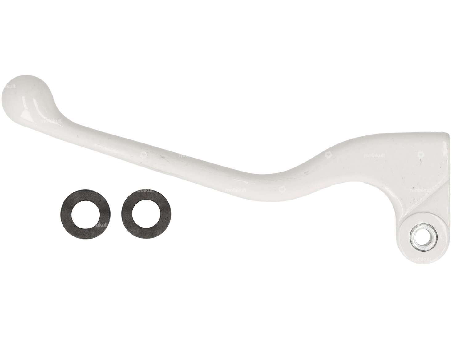 Domino levier de frein gauche court alu blanc NOS Carousel Image 1