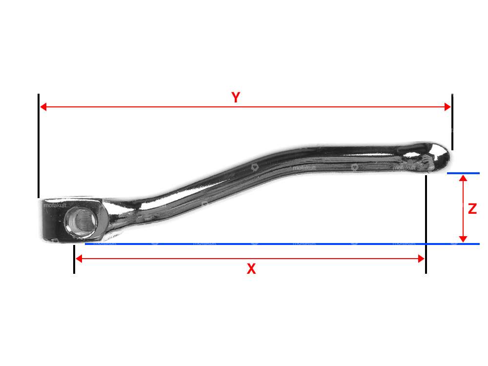 Pédalier GPO noir 163 mm paire Carousel Image 2