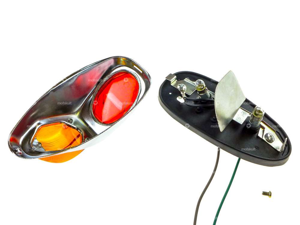 Rücklicht «Hella» gross Bremslicht Chrom Carousel Image 4