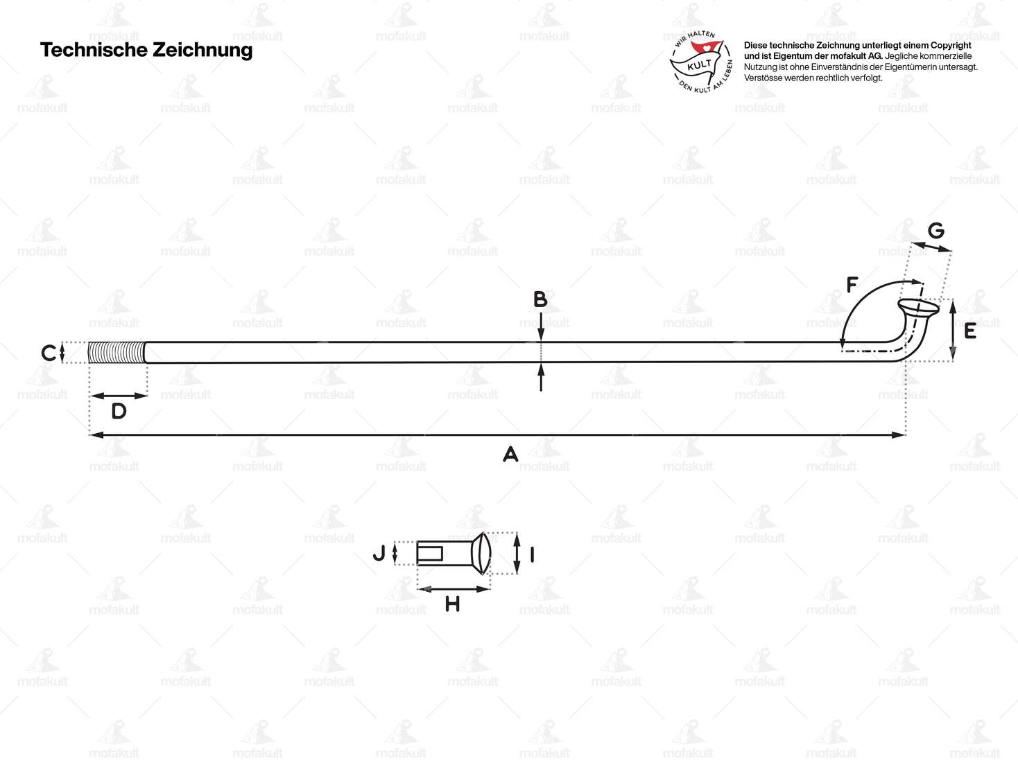 Set di raggi GPO 19" incl. nipplo (2,9 x 212 mm) rosso Carousel Image 2