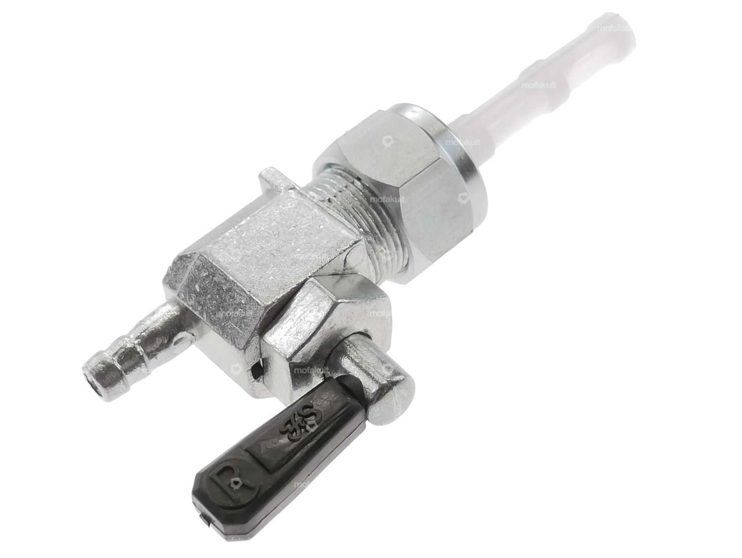 Rubinetto benzina verticale M16x1 (con dado per raccordo) in uscita dal basso Carousel Image 3