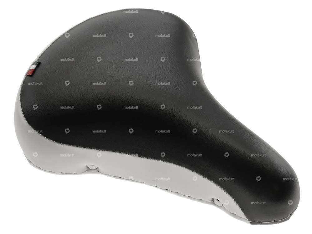 Selle Comfort à ressorts en tonneau noir / blanc Carousel Image 6