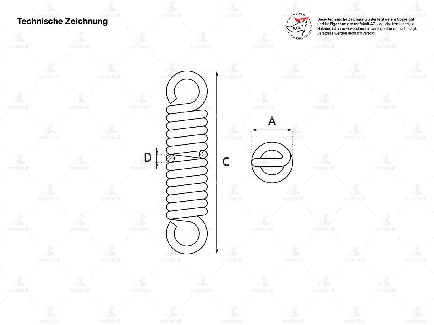 Spring Ø 2/13.5 x 78.5 mm Carousel Image 2