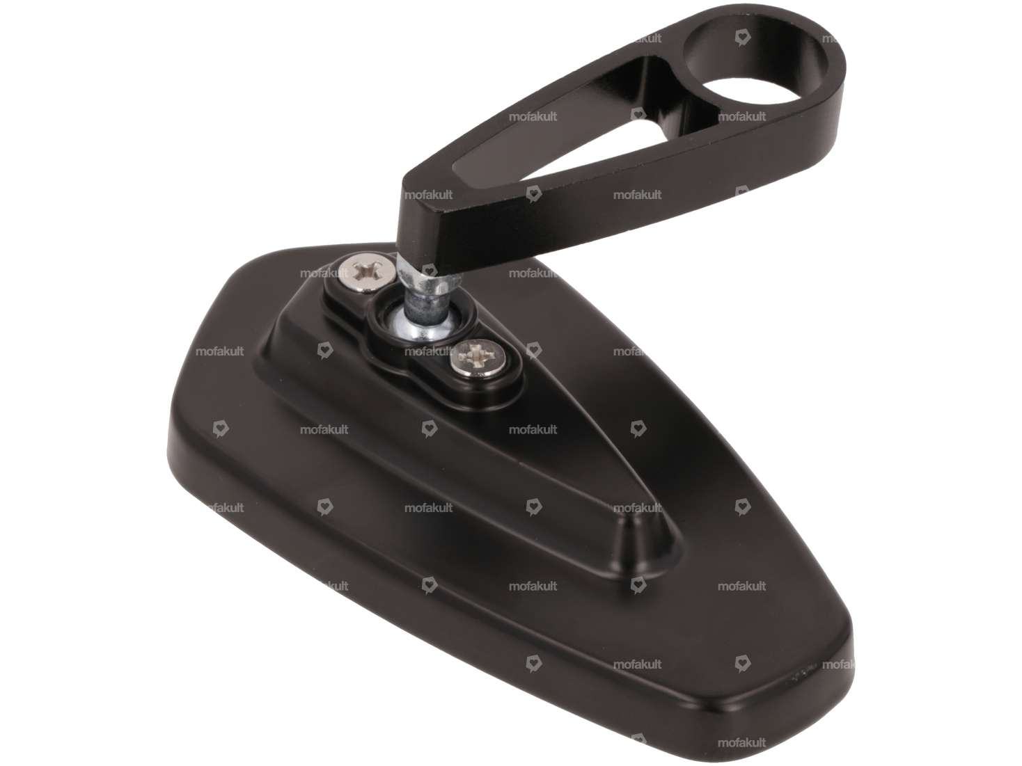 Rétroviseur CNC "Diamant", version enfichable, alu noir Carousel Image 4