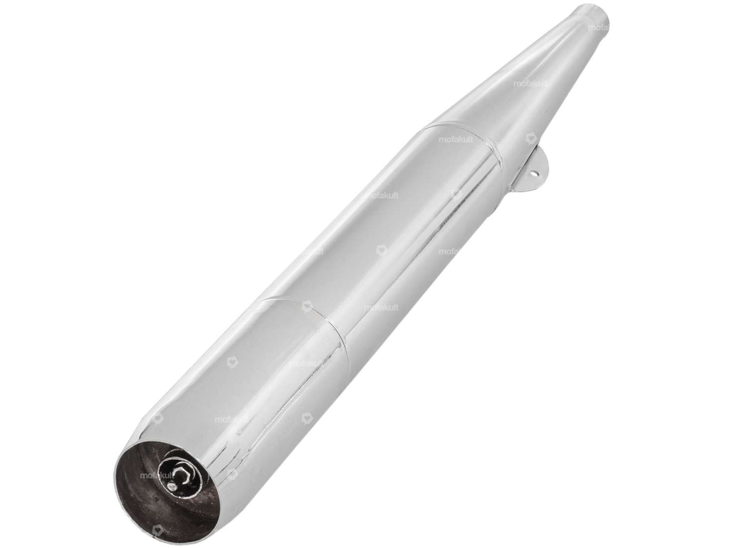 Sigaro di scarico 28 mm cromato | Puch Maxi S, N / X30 NS, NL Carousel Image 4