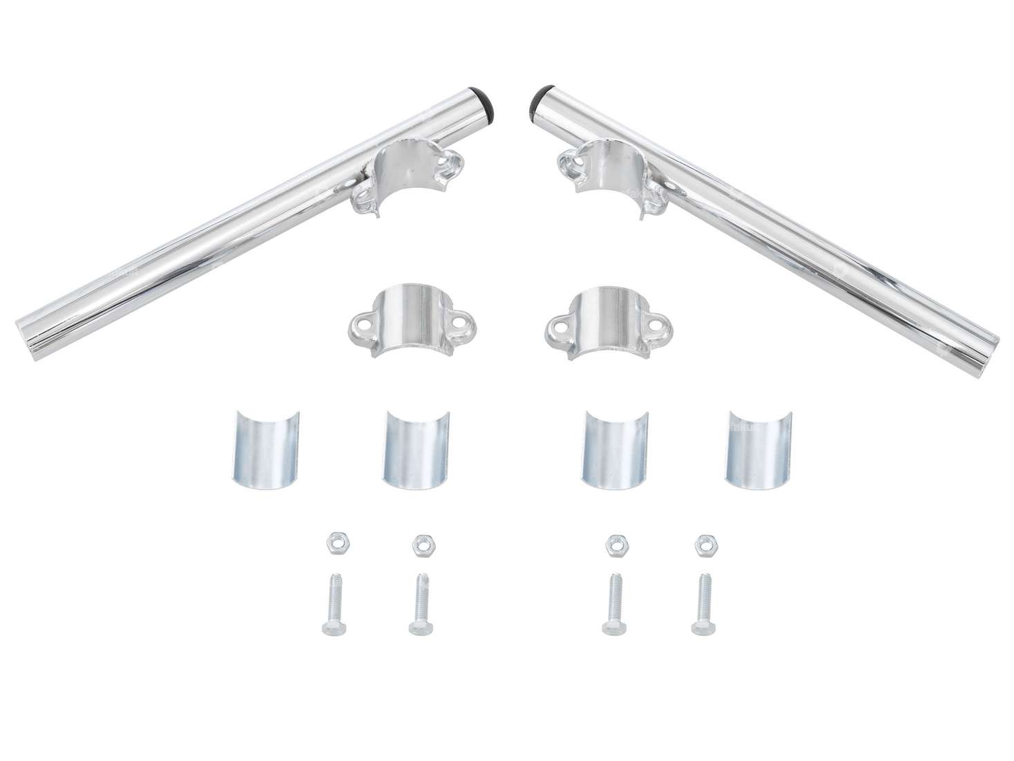 Stub handlebar 25 cm chrome (26 - 28 mm fork leg) Carousel Image 1