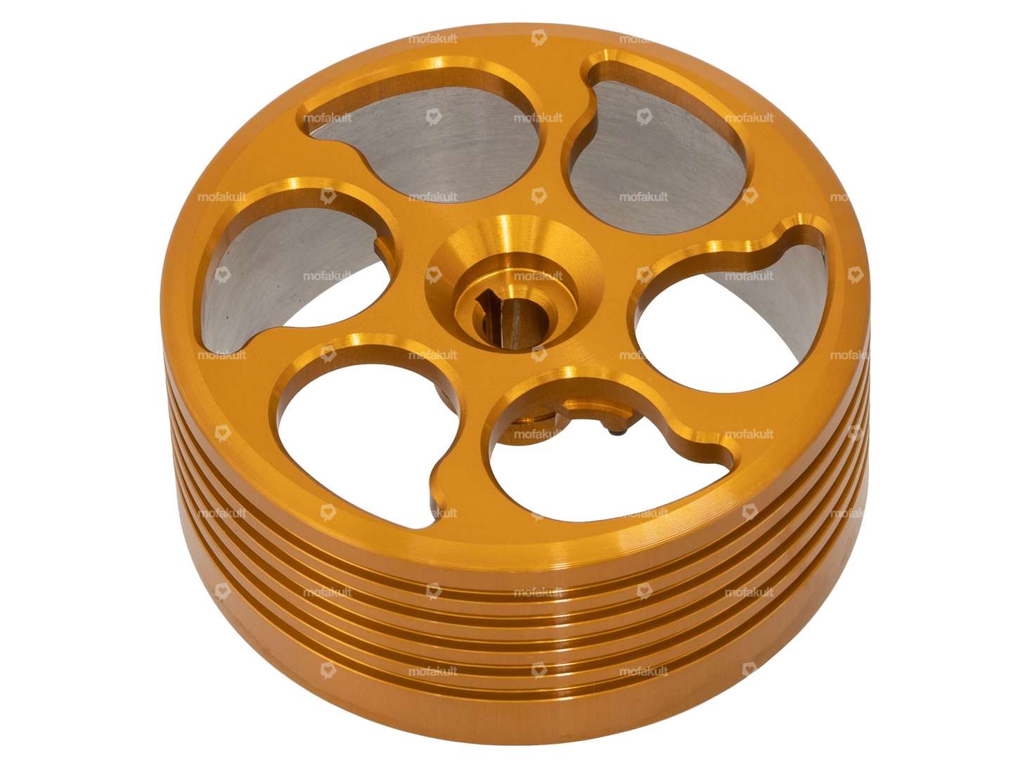 Clutch bell converter Vario CNC aluminum gold | Piaggio Ciao, SI, Bravo, Boxer Carousel Image 1