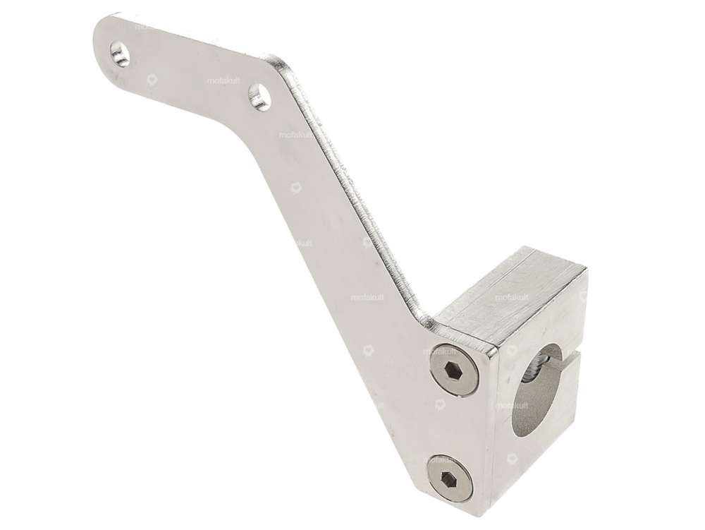 66HEROES Porta targa lato sinistro (versione DE) Inox Carousel Image 1