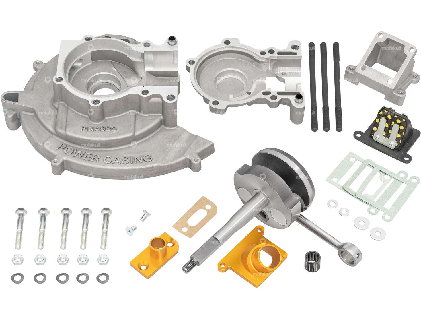 Pinasco 46 mm Gehäuse «Slave» Doppeleinlass 43 mm Hub | Piaggio Ciao, SI Carousel Image 1