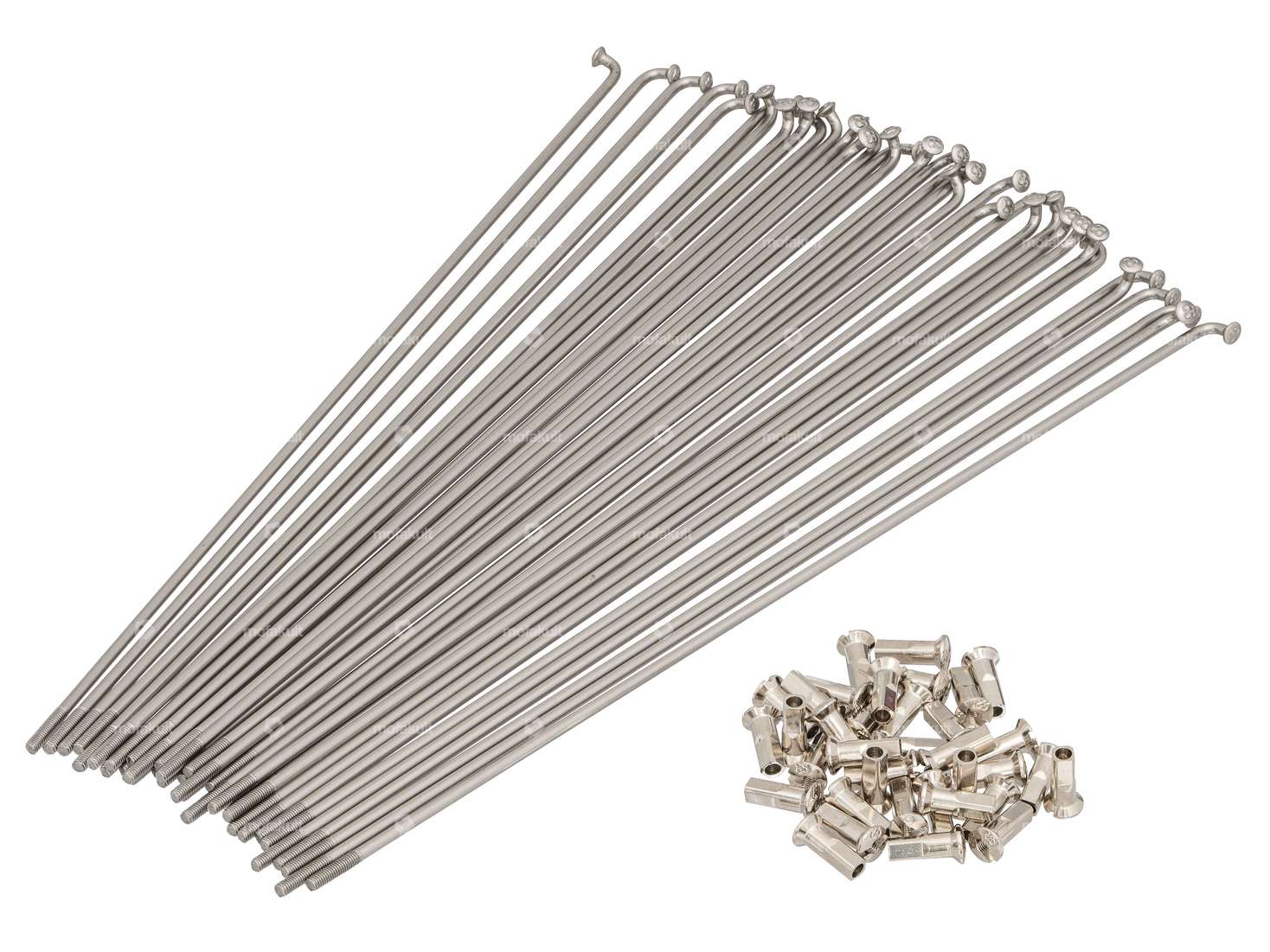 Jeu de rayons WWS 22" avec écrous (2.6 x 245 mm) Inox Carousel Image 1