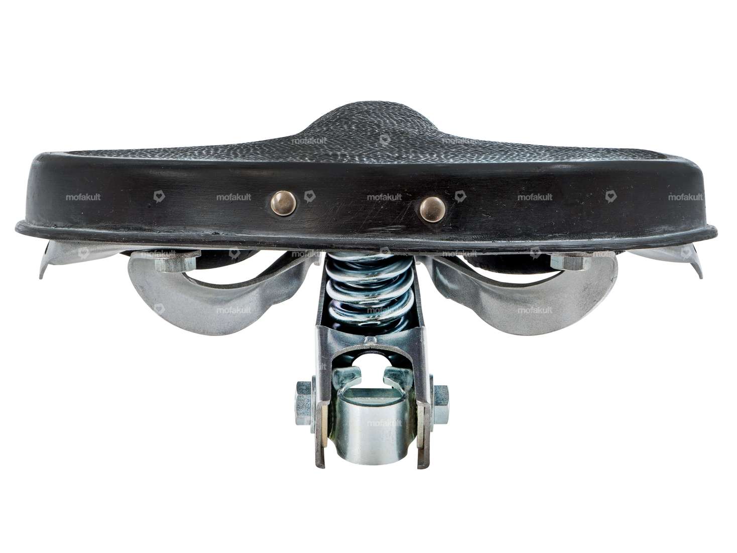 Sella "Oldtimer" a molla in gomma nera Carousel Image 3