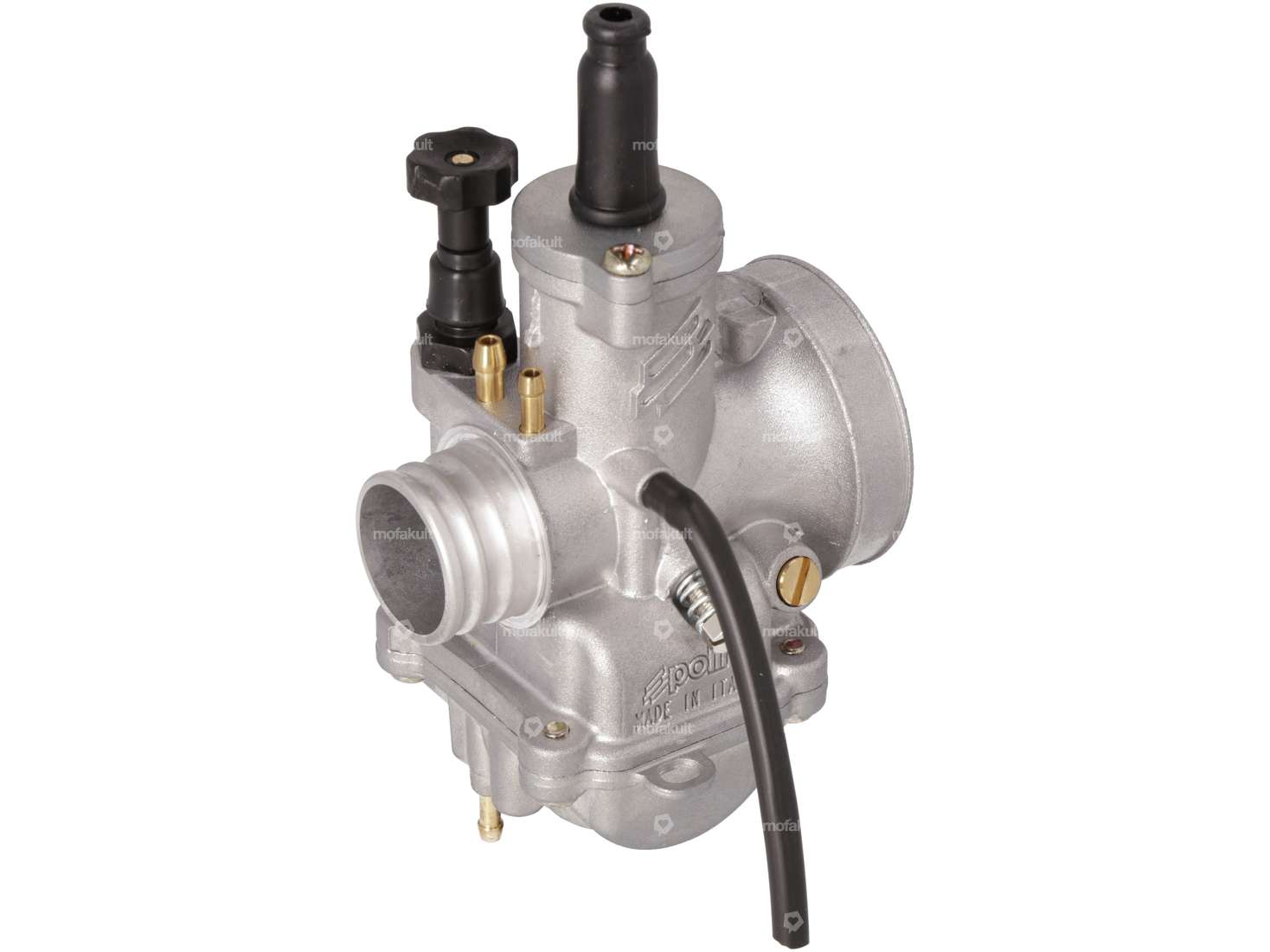 Carburateur Polini CP 17.5 mm (Handchoke) bride en caoutchouc Carousel Image 3